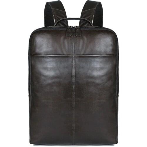 Unisex Vintage Genuine Leathe Backpack For Teenage School Bags Men Laptop Leather Backpacks 7280C/J
