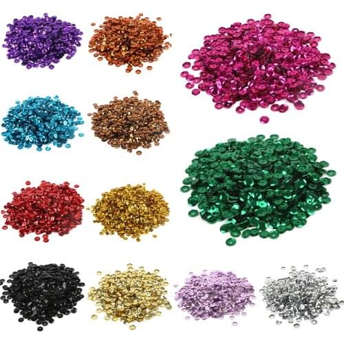 Pick 12 Color Dia 6mm(about 1200pcs) Laser Round Sequins For DIY Clothing Craft Scrapbooking Art Decoration Jewelry Making