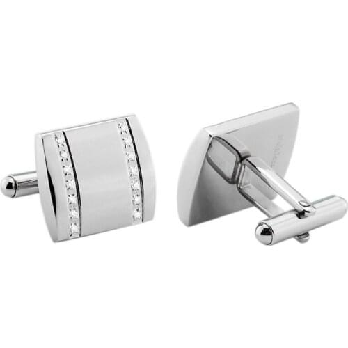 Wollet Jewelry personalise Square Cufflinks for Men Mens Shirt Simple Cuff Links Business Wedding Gifts 316L Stainless Steel