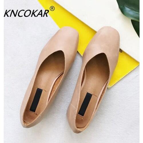 KNCOKAR 2019 Spring And Summer New Womens Flat Shoes Peas Shoes Casual Soft Bottom Comfortable Shoes x202033