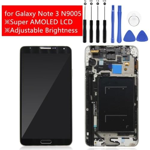 For Samsung Galaxy Note 3 N9005 LCD Display with Frame Touch Screen Digitizer LCD Display for Galaxy Note3 Repair Parts