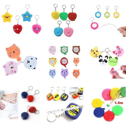 1/1.5/3m Tape Measure Keychain Pull Ruler Metric Tape Measure Retractable Measuring Tape Meter Inch Tailor Tools 1pc Random Send
