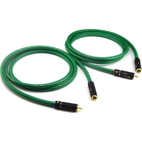 1 Pair Hifi Silver-Plated 2RCA Cable DVD Amplifier Interconnector Dual RCA Male to Male Cable