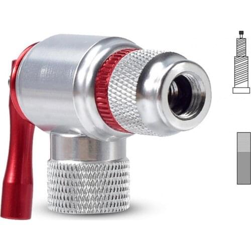 1pc Portable Aluminium Alloy Mountain Bike CO2 Cylinder Pump Gas Nozzle Fast Inflator Head Adapter for Outdoor Cycling