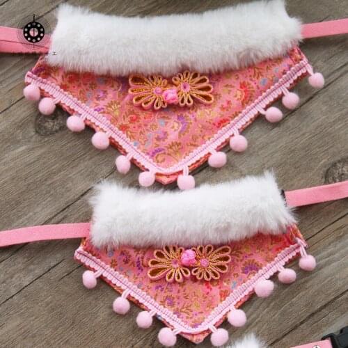 1Pc Adjustable Pet Collar Dog Saliva Towel New year Festival Decoration Cat Bib Teddy Pet Scarf Grooming Costume Accessories