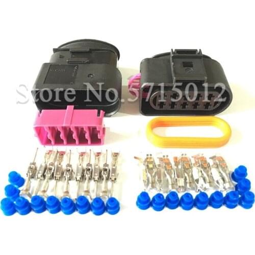 10 Hole 1J0973835 1J0973735 3.5mm Auto Temp Sensor Plug Deflation Valve Copnnector Waterproof Headlight Socket For VW Audi