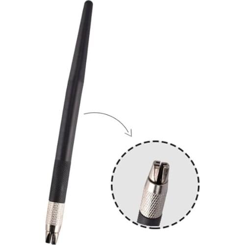 10pcs Black Professional Manual Microblading Pen Permanent Makeup Tattoo Shading Flat Microblading Pen