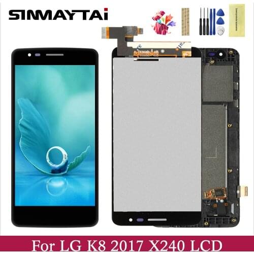 100% Test For 5.0" LG K8 2017 LCD Display Screen+Touch Screen Panel Digitizer Replacement For X300 M200 US215 X240 LGM-K120L