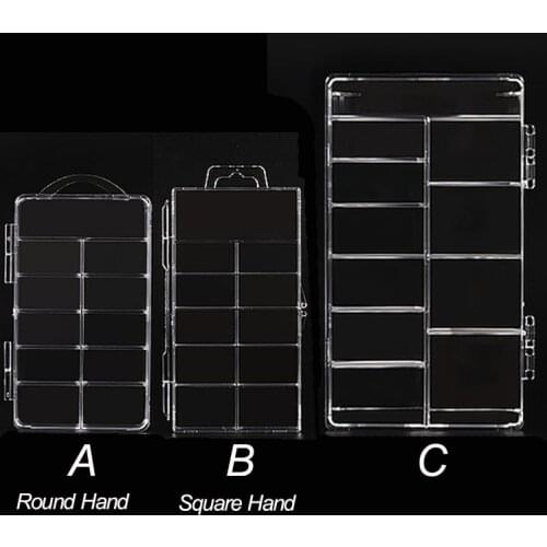 11 Grid Transparent Plastic Storage Box Fake Nail Art Tips Case Acrylic Nails Accessories Tools Manicure Container Organizer Box