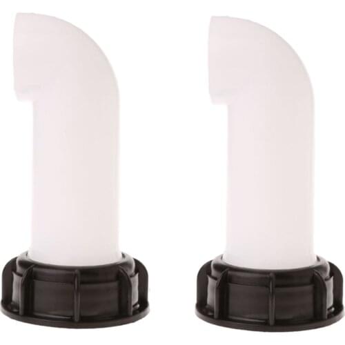 2Pcs IBC Tote Tank Drain Cover Extension Spout Hose Nozzle Tap Cap Valve Female Thread