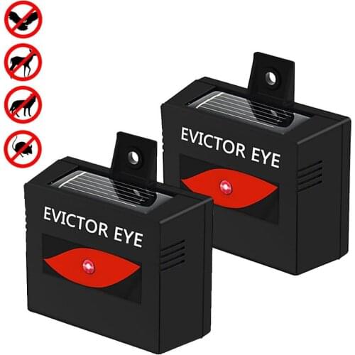 2 PCS/set Solar LED Animal Repeller for Pasture Farm Pest Controller Bird Insect Animal Repeller Built-in battery