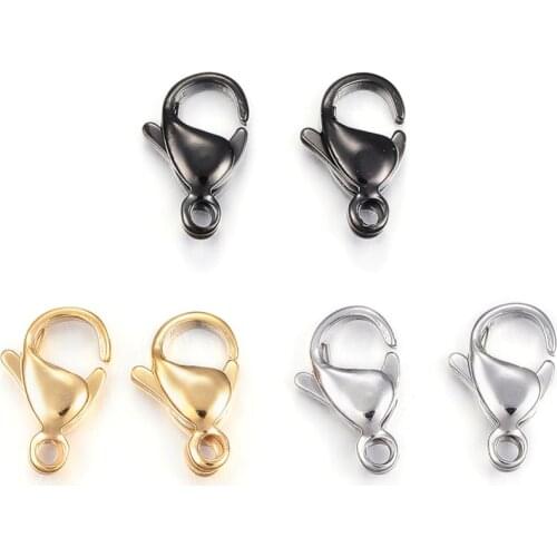 20pcs 304 Stainless Steel Lobster Claw Clasps For for jewelry making DIY Keychain Bracelet Necklace Links Accessories