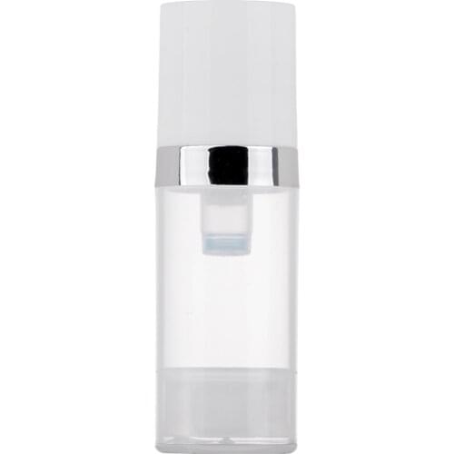 2x 10mL Empty Airless Lotion Pump Bottle Cosmetic Dispenser Container Refill