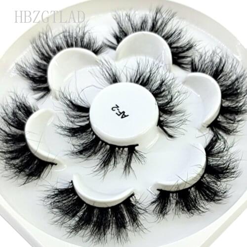 4pairs Makeup Eyelashes 3D Mink Lashes Fluffy Soft Wispy Volume Natural long Cross False Eyelashes Eye Lashes Reusable Eyelash