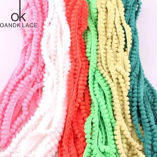 5 yards 1cm pommel pommel lace pearl pommel lace fringed ribbon sewing lace folding fabric hand craft accessories