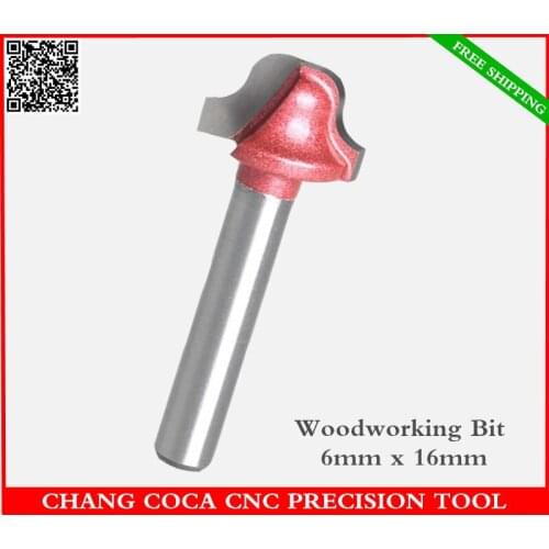 6mm*16mm,Freeshipping CNC solid carbide trimming End Mill,tungsten steel woodworking insert router bit,wood tools,lace knife
