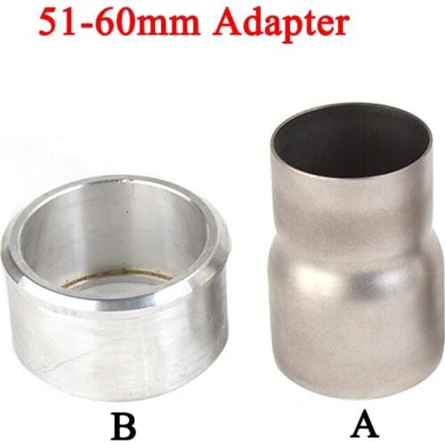 Universal Motorcycle Exhaust Muffler Pipe Adapters 51-61mm Stainless Steel CNC Moto Conversion Adapter Exhaust 61-51MM connector