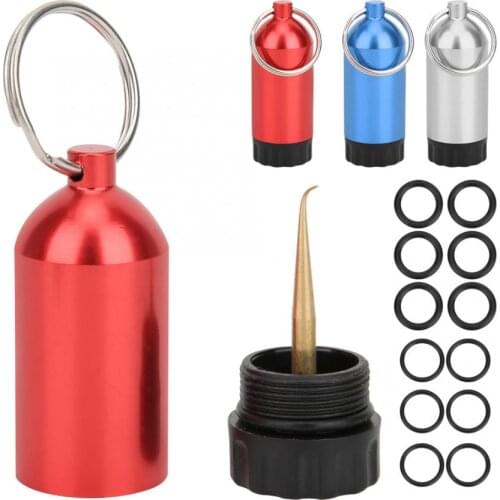 Mini Diving Cylinder O Ring Diving Cylinder Storage Bottle Scuba Diving Tank with 12 O Rings Diving Cylinder Valve Sealing Ring