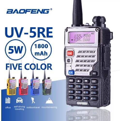 Baofeng UV-5RE Walkie Talkie Super Signal Dual Band Handheld Two Way Ham Radio Communicator UV-5R Plus CB HF Transceiver Amateur