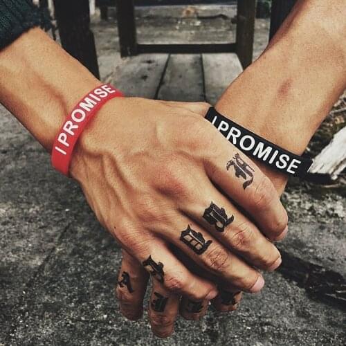 Hot Sale Silicone Bracelet Men Youth I PROMISE Basketball Passion Sport Wristband Bracelets For Boy Male Fashion Rubber Jewelry