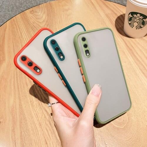 Phone Case For Huawei P20 Silicon Matte Cartoon Candy Color Back Cover For Huawei P20 Top Quality Simple Cartoon Protection Case