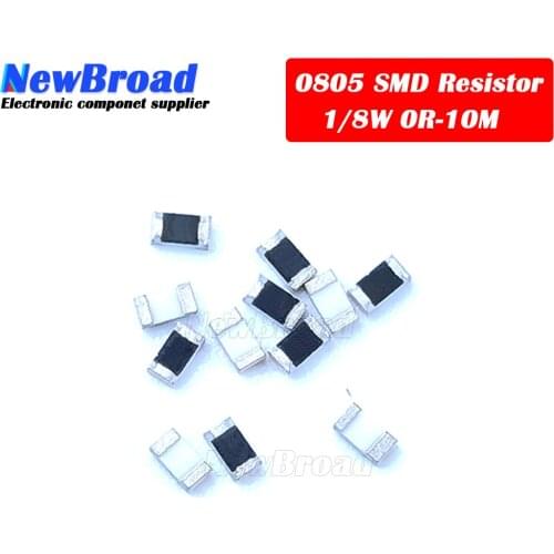 5000 Pcs 0805 SMD 1/8W chip resistor 0R ~ 10M 0 10R 100R 220R 330R 470R 1K 4.7K 10K 47K 100K 0 10 100 330 470 ohm