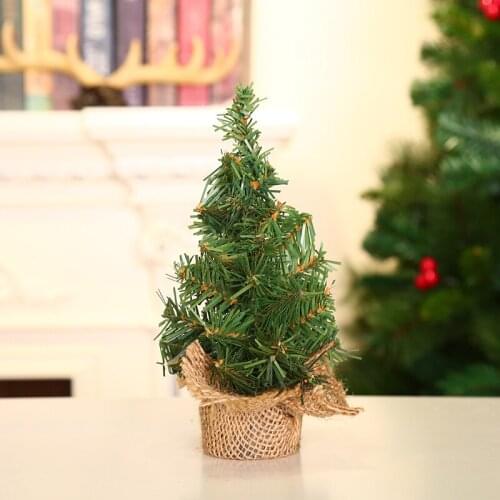 Mini Decorative Merry Christmas Tree Creative Mall Window Decoration Desktop Plant Display Xmas Trees New Year Party Supplies