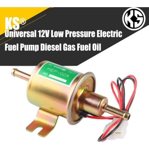 HEP-02A New Gas Diesel fuel pump Inline Low Pressure electric fuel pump 12V