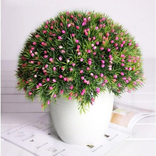 Artificial plants green grass plastic plant Bonsai Potted fake plant flower Simulation Plant artificial flowers deco