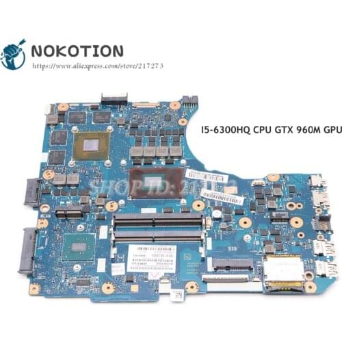 NOKOTION Laptop Motherboard For Asus N551VW MAIN BOARD I5-6300HQ CPU DDR4 GTX 960M Video card