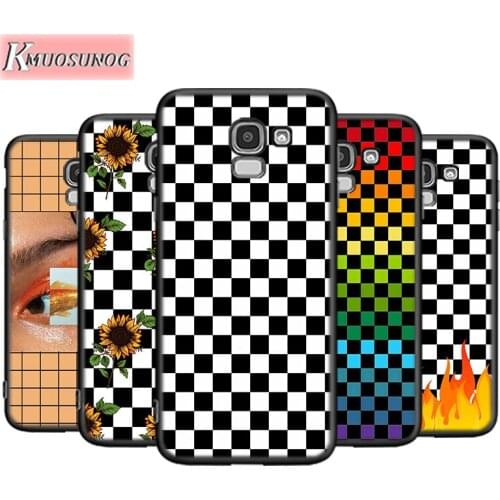 Black And White Chess For Samsung Galaxy J8 J7 J6 J5 J4 J3 J2 Core Duo Prime Plus Star 2016 2017 2018 Soft Phone Case