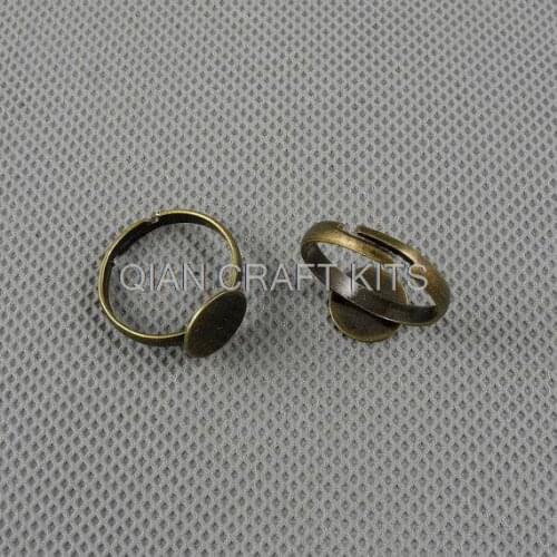 150pcs Jewelry Findings supply ring cameo base setting ring Setting Cabochon Frame 8mm pad blank ring base nickle free