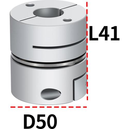 Aluminum alloy D50L40 single diaphragm coupling elastic connector D50mm L40mm ball screw step servo motor encoder computer