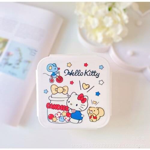Sanrio Hello Kitty Bento Box 2021 New Cartoon Melody Fresh-keeping Box Sealed Box Kitchen Food Fruit Storage Box Student Bento B