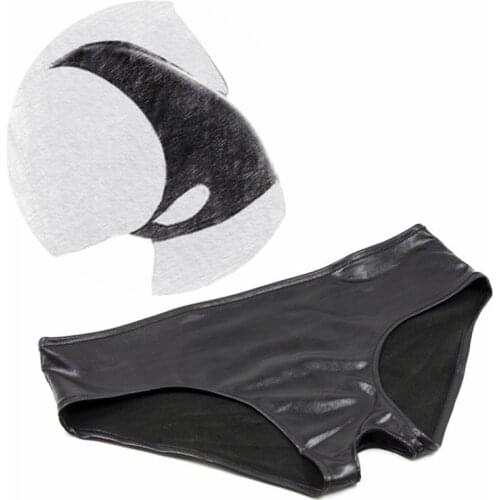 Plus Size Latex Panties Open Crotch Thongs For Sex Underwear Women Sexy Lingerie Faux Leather Panties With A Hole Sex Products