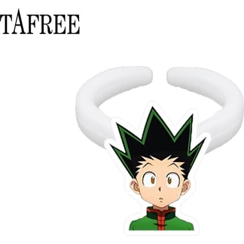 TAFREE Anime HunterXHunter Resin Finger Rings GON FREECSS Killua Zoldyck Kurapika Leorio Paladinigh Acrylic Ring Jewelry