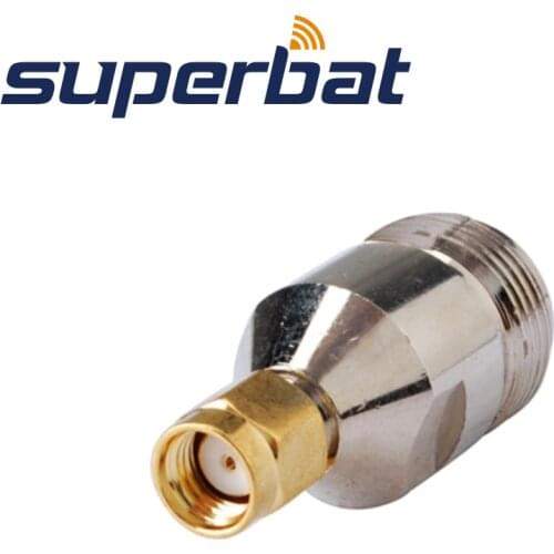 Superbat SMA-N Adapter RP-SMA Plug(female pin) to N Jack Straight RF Coaxial Connector
