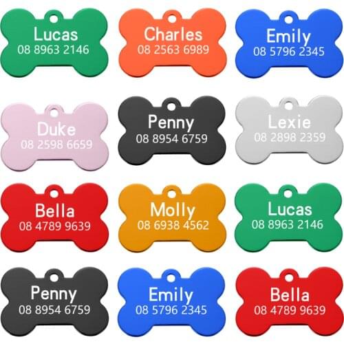 1pcs/lot Free Personalized engraving text dog tag engraved dog cat tag dog identification customized name address telephone