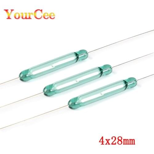 10pcs 5Pcs 4x28MM Reed Switch Sensor Normally Open DIY Magnetic Reed Switchs Electronic NO 4*28mm