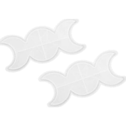 2 Pack Moon Dish Tray Molds, Moon Phase Tray Resin Molds, Moon Star Candle Tray Silicone Mold For Epoxy Resin