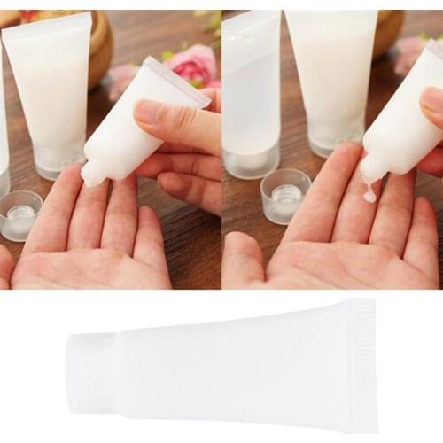 30pcs 10ml Refillable Travel Squeeze Bottle Storage Container with Flip Cap for Facial Cleanser Toner Hand Cream Body Lotion