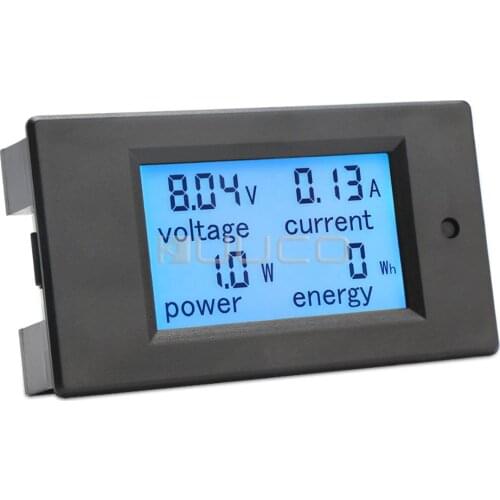 4in1 Voltmeter/Ammeter/Power Meter/Energy Meter DC 6.5~100V/20A/2000W/0~9999kWh LCD Digital Meter/Multifunction Tester