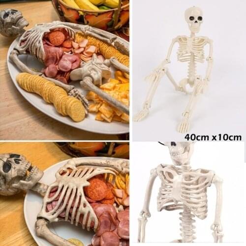 40CM Simulation Skeleton Man Suitable for Family Party Halloween Decoration Halloween Props Plastic Skeleton Human Bone