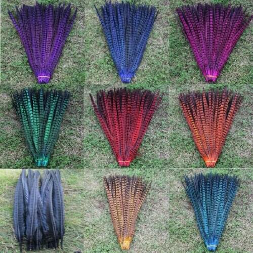 Free shipping 10Pcs/Lot 20-22" 50-55cm Ringneck Pheasant Tail Feathers Pheasant feather 9 colors available