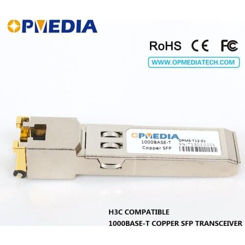 Free shipping!Equivalent to H3C 1000Base-T SFP TRANSCEIVER,1000M copper SFP optical module, RJ45 connector,free shipping