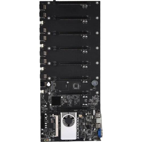 Btc-37 Mining Machine Motherboard 8 Video Card Slots DDR3 Memory Integrated
