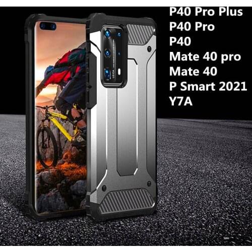For Huawei P40pro Plus P40 Case TPU Hard PC 2IN1 Sicone Amazing Colors Shell For Huawei Mate 40pro P Smart 2021 Protector Y7A