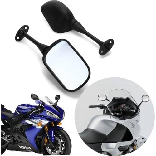 2pcs Black Left&Right Motorcycle Rear View Mirrors For Honda CBR600RR 2003 2004 2005 2006 2007 CBR1000RR 2004 2005 2006 2007