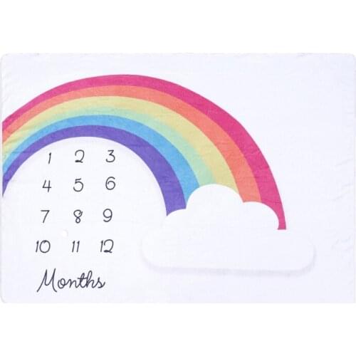 Baby Soft Flannel Photography Monthly Photo Newborn Children Milestone Blanket R7RB