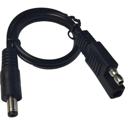 JKM 12V DC Power to SAE 25cm 18AWG Cord for Motorcycle charging 2.1mmx5.5mm 2 Pin Quick Disconnect Female male head